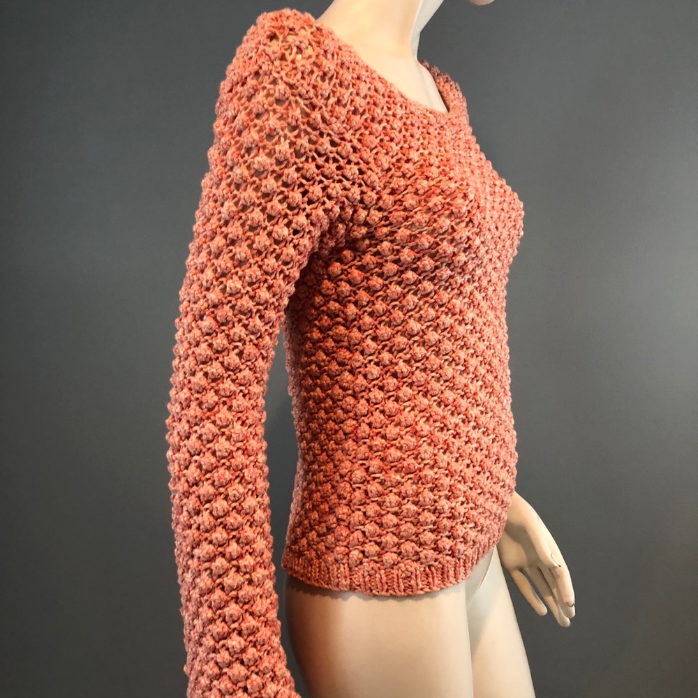 NWT Aiko Orange Knit Sweater Size XS - Picture 13 of 16